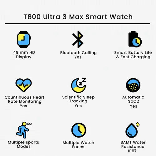 T800 Smart Watch Ultra 3