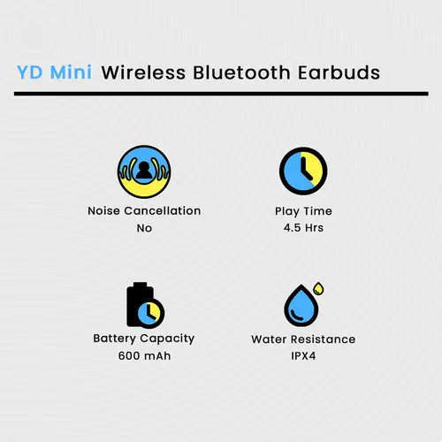 YD mini Waterproof Bluetooth Gaming Earbuds